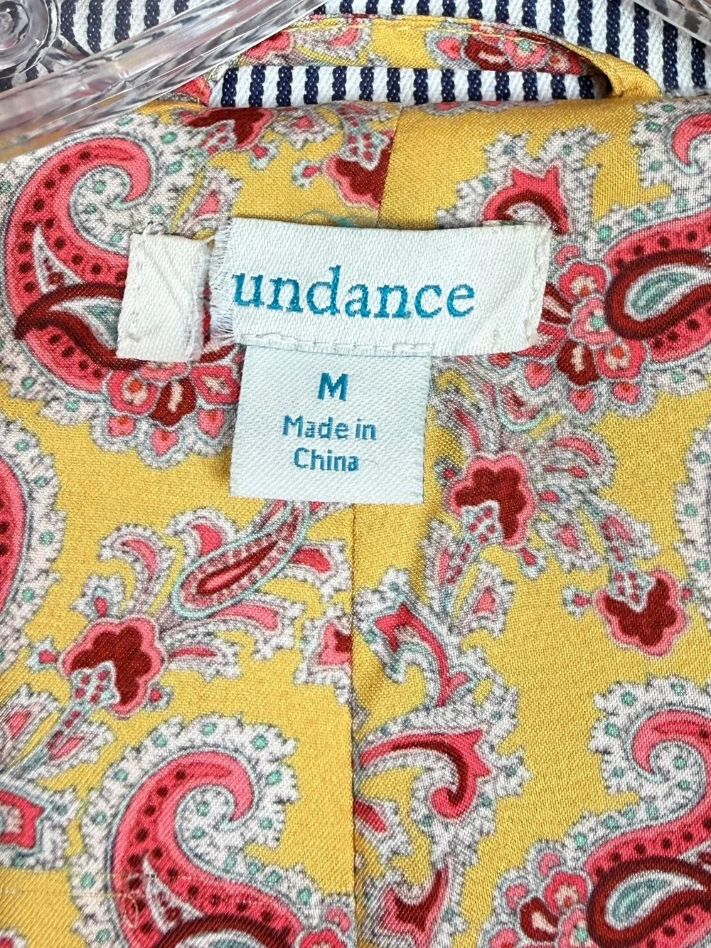 Sundance Coral Bouclé Wool Blend Coat Paisley Lined Oversized M